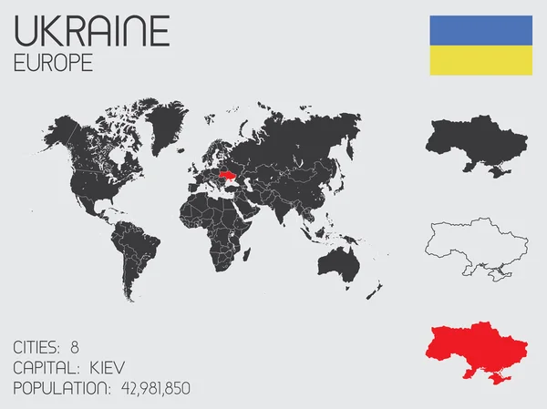 Conjunto de elementos infográficos para el país de Ucrania — Foto de Stock