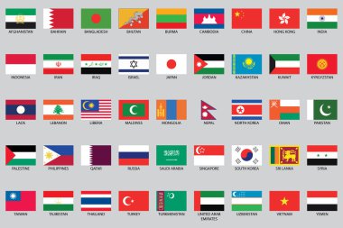 Infographic öğeleri kümesi Asya ülkesi için