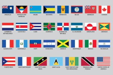 Infographic öğeleri kümesi Kuzey Amerika ülke için