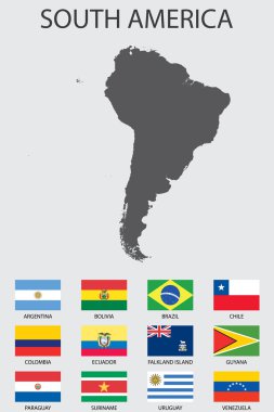 Infographic öğeleri kümesi Southamerica ülke için