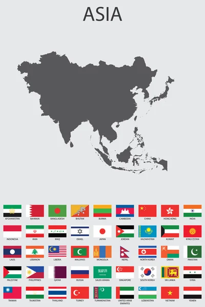 Ensemble d'éléments d'infographie pour le pays d'Asie — Image vectorielle