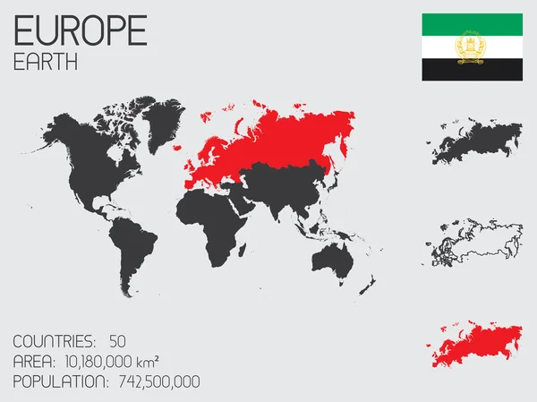 ヨーロッパの国のインフォ グラフィック要素のセット — ストックベクタ