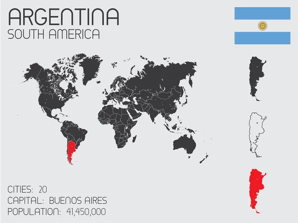 Set of Infographic Elements for the Country of Argentina — Stock Vector