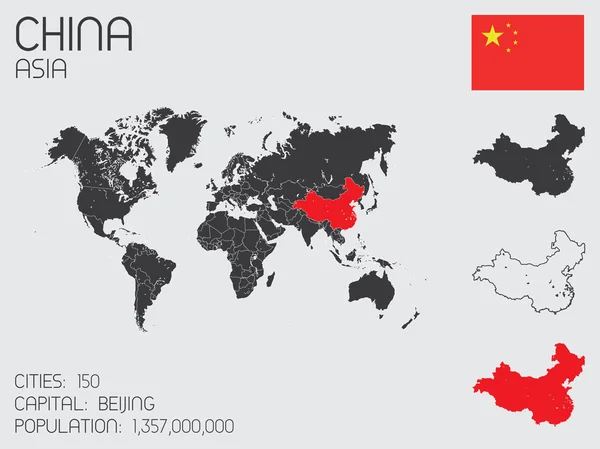 Set van Infographic elementen voor het land van China — Stockvector