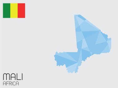 Infographic öğeleri kümesi Mali ülke için