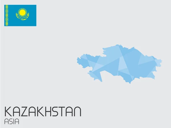 Set of Infographic Elements for the Country of Kazakhstan — Stock Photo, Image