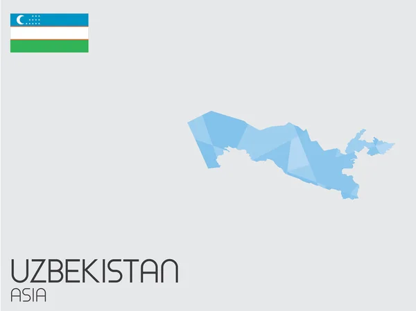 Serie di elementi infografici per il Paese dell'Uzbekistan — Foto Stock