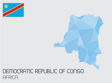 Infographic öğeleri kümesi demokratik Republ ülke için