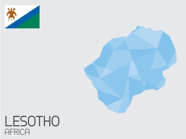 Infographic öğeleri kümesi Lesotho ülke için