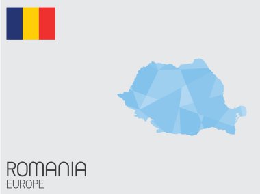 Infographic öğeleri kümesi Romanya ülke için