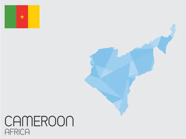 Serie di elementi infografici per il Paese del Camerun — Vettoriale Stock