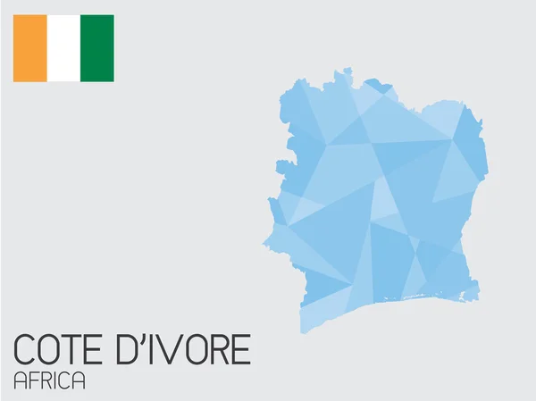 Set van Infographic elementen voor het land van Cote Divoire — Stockvector