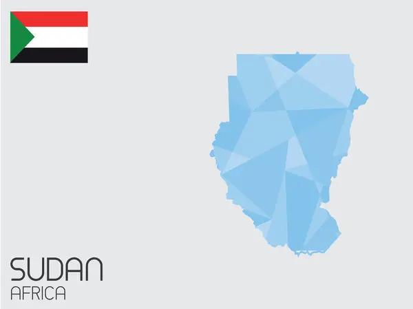 Serie di elementi infografici per il Paese del Sudan — Vettoriale Stock