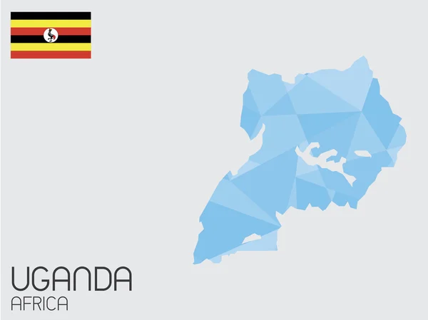 Set van Infographic elementen voor het land van Oeganda — Stockvector