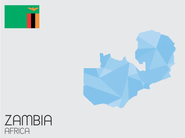 Conjunto de elementos infográficos para o país da Zâmbia — Vetor de Stock