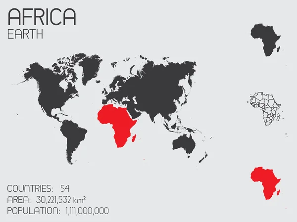 Set of Infographic Elements for the Country of Africa — Stock Vector