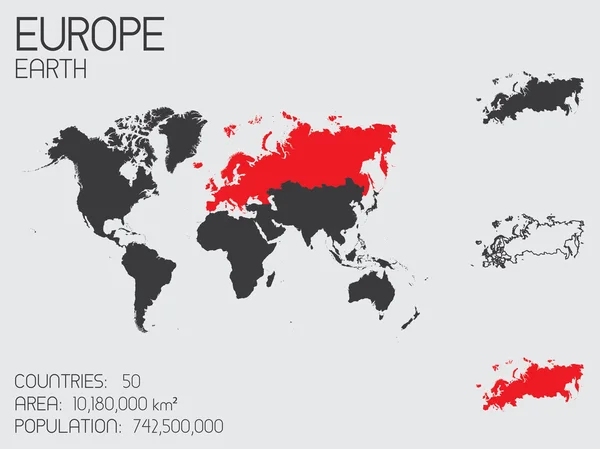 Sada prvků Infographic pro země Evropy — Stockový vektor