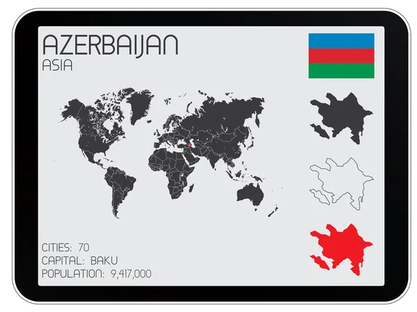 Set de elemente infografice pentru țara Azerbaidjanului — Vector de stoc