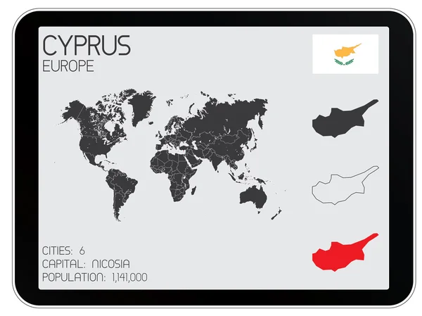 Ensemble d'éléments d'infographie pour le pays de Chypre — Image vectorielle