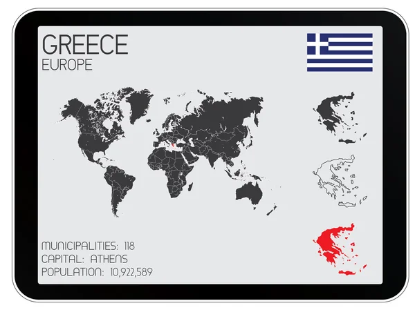 Набор инфографических элементов для страны Греция — стоковый вектор
