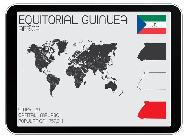Sada prvků Infographic pro zemi Rovníková Guinea — Stockový vektor