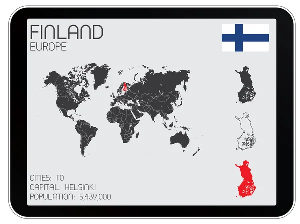 Ensemble d'éléments d'infographie pour le pays de Finlande — Image vectorielle