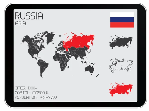 Set van Infographic elementen voor het land van Rusland — Stockvector