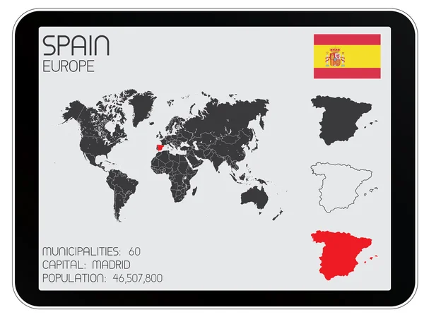 Set of Infographic Elements for the Country of Spain — Stock Vector