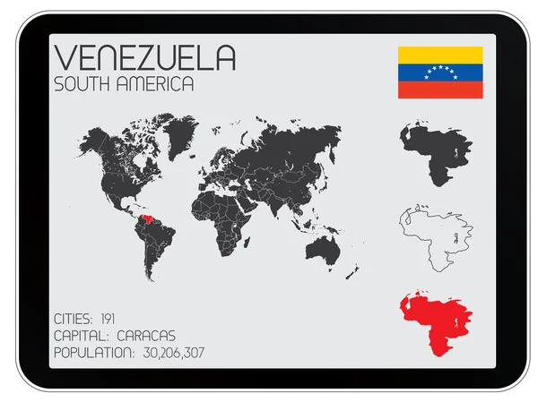 Σύνολο Infographic στοιχεία για τη χώρα της Βενεζουέλας — Διανυσματικό Αρχείο