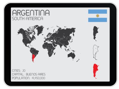 Infographic öğeleri kümesi Arjantin ülke için