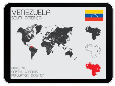 Infographic öğeleri kümesi Venezuela ülke için