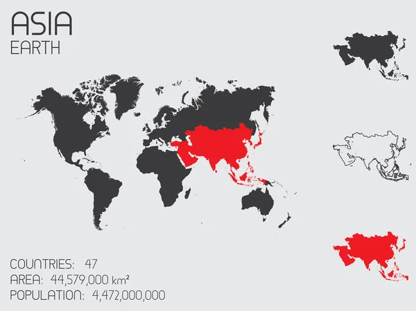 Ensemble d'éléments d'infographie pour le pays d'Asie — Photo