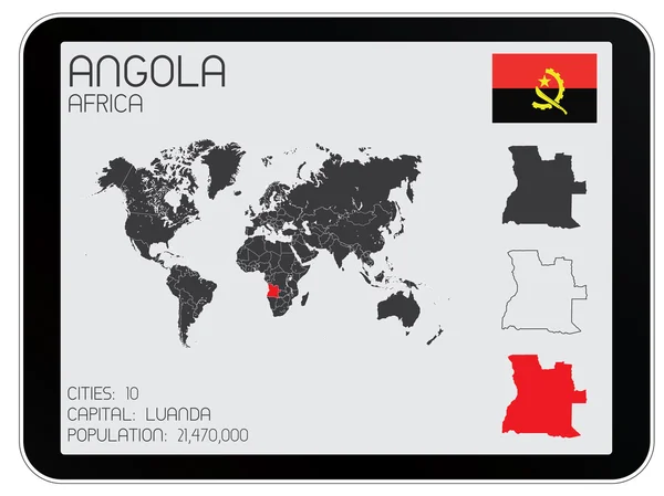 Conjunto de elementos infográficos para o País de Angola — Fotografia de Stock