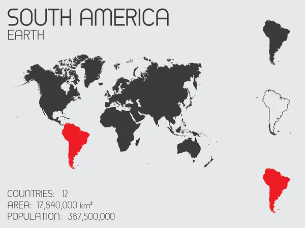 Uppsättning Infographic element för landet av södra Amerika — Stockfoto