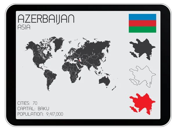 Eine Reihe von infografischen Elementen für das Land Azerbaijan — Stockfoto