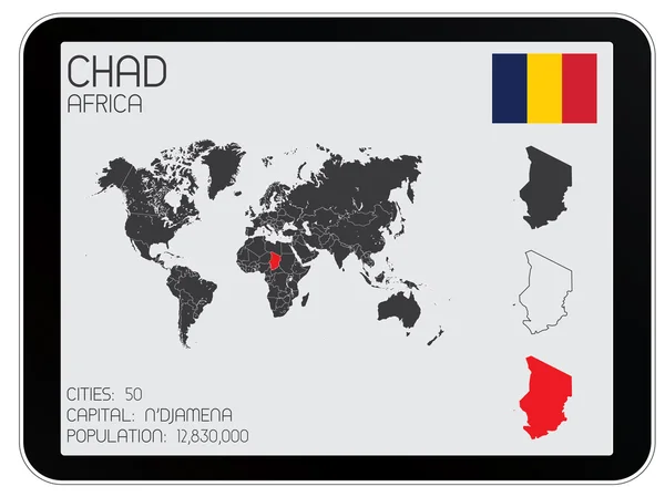 Set of Infographic Elements for the Country of Chad — Stock Photo, Image