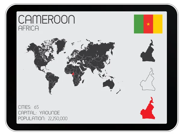 Ensemble d'éléments d'infographie pour le pays du Cameroun — Photo