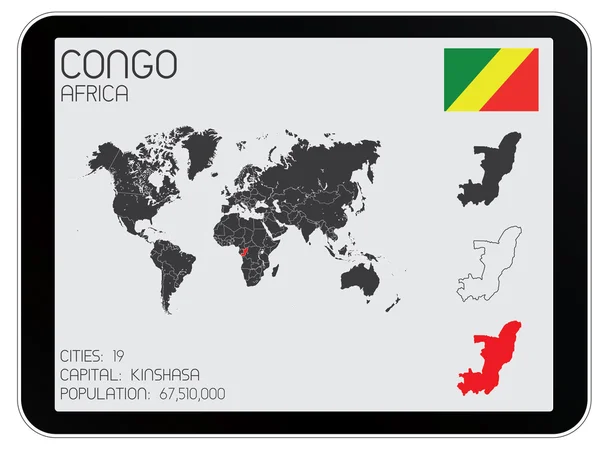 Set van Infographic elementen voor het land van Congo — Stockfoto