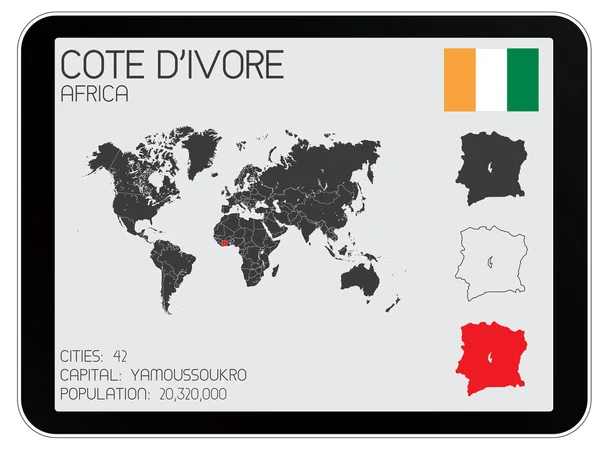 Set van Infographic elementen voor het land van Cote Divoire — Stockfoto