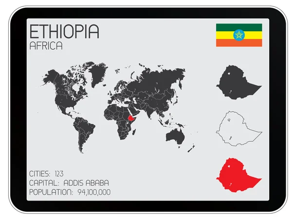 Set van Infographic elementen voor het land van Ethiopië — Stockfoto