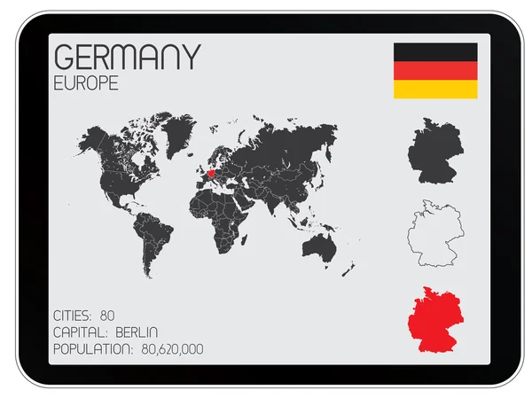 Satz von infografischen Elementen für das Land Deutschland — Stockfoto