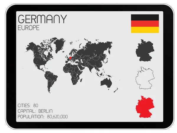 Набор инфографических элементов для страны Германия — стоковое фото