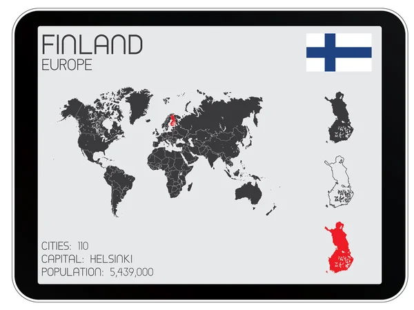 Set van Infographic elementen voor het land van Finland — Stockfoto