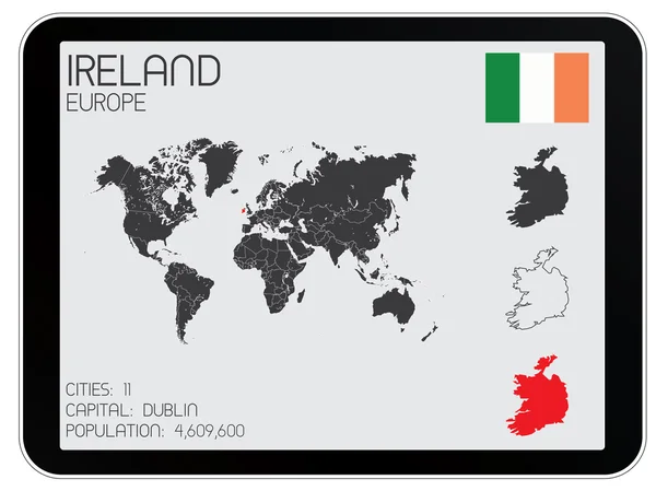 Conjunto de elementos infográficos para el país de Irlanda — Foto de Stock