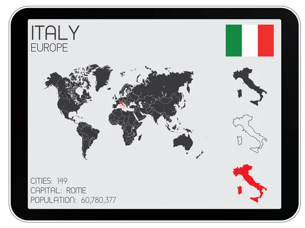 Set of Infographic Elements for the Country of Italy — Stock Photo, Image