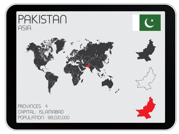 Conjunto de elementos infográficos para el país de Pakistán — Foto de Stock