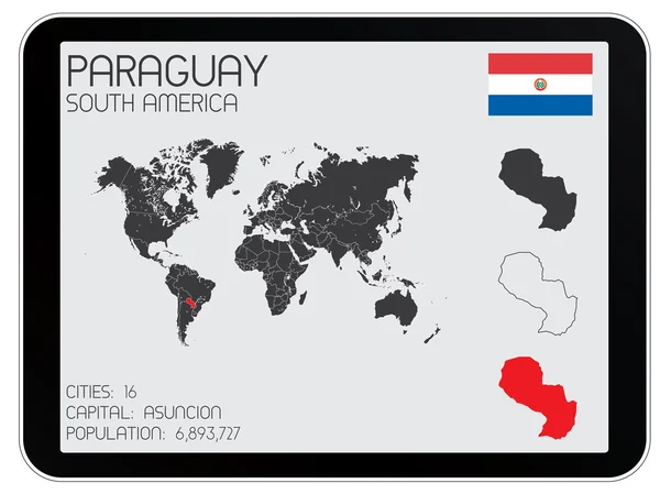 Набор инфографических элементов для страны Парагвай — стоковое фото