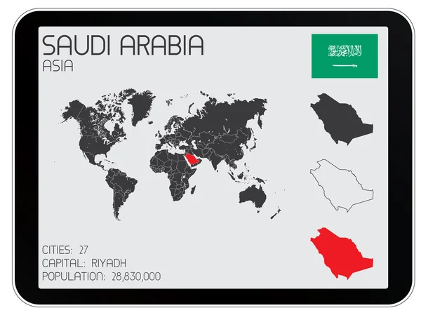 Conjunto de elementos infográficos para o país da Arábia Saudita — Fotografia de Stock