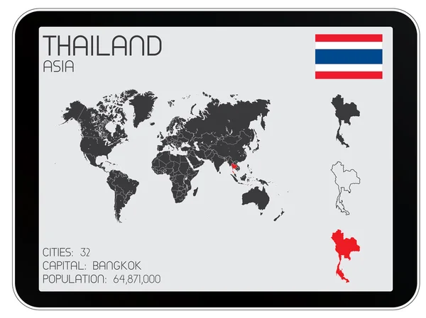 Набор инфографических элементов для страны Таиланд — стоковое фото