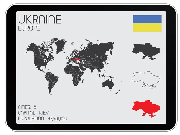 Ensemble d'éléments d'infographie pour le pays d'Ukraine — Photo